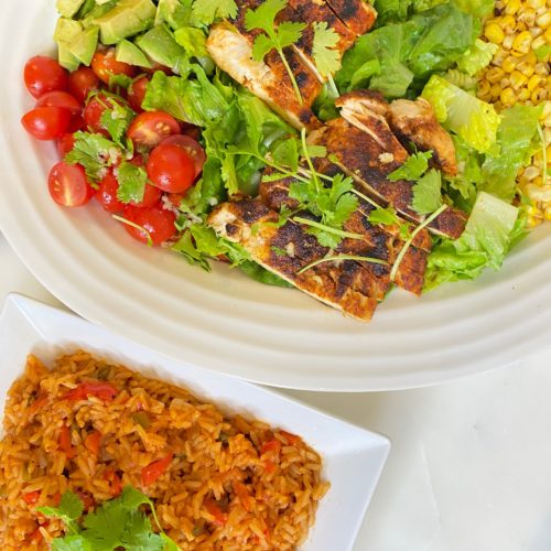 Mexican chicken and rice dinner